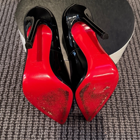 Christian Louboutin Black Patent So Kate Leather Heels 37 - Picture 7 of 9